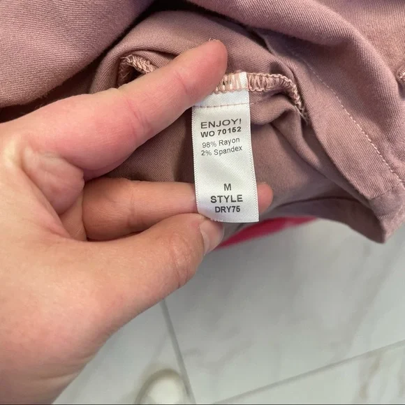 Michael Stars Strapless Tie Sleeve Top in Dusty Rose Pink - Picture 6 of 6